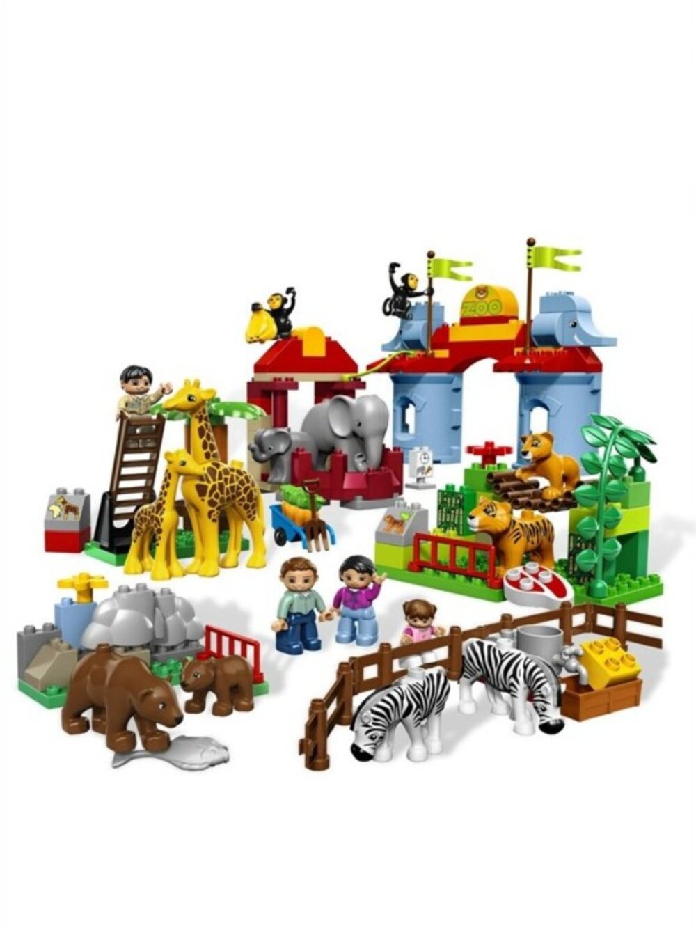 Incomplete Set of LEGO DUPLO VILLE 5635 Big City Zoo Preschool Building Toy